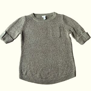 Chico’s Light Olive Green Short Sleeve Sweater Size Small Chico’s Size 0